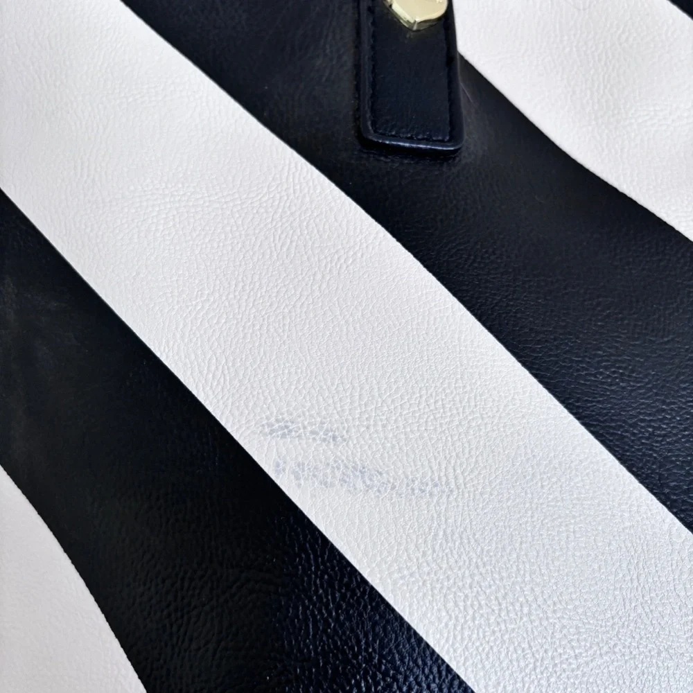 Betsey Johnson All That Jazz striped Faux Leather Tote
